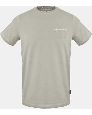Aquascutum Cotton Short-Sleeve Crew-Neck T-Shirt - Grey