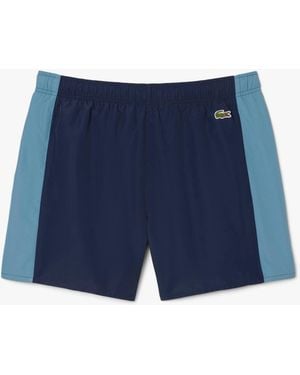 Lacoste Colour Block Swim Trunks - Blue
