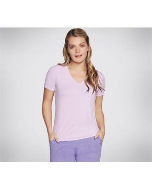 Skechers Godri Serene Vneck Top T-shirt - Purple