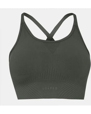 Usa Pro Up Seamless Adjustable Sports Bra - Green