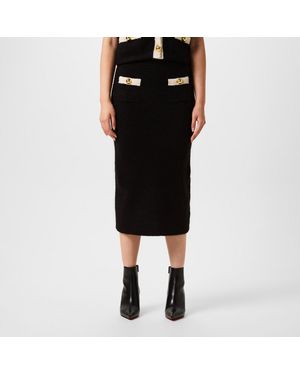 Alessandra Rich Knit Midi Skirt - Black