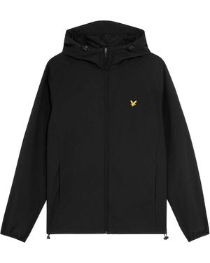 Lyle & Scott Woven Zip Through Tracksuit Top - Black