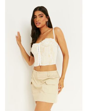 Missy Empire Pocket Detail Cargo Mini Skirt - Metallic