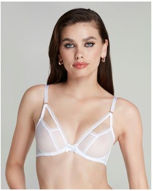 Agent Provocateur Fia Plunge Underwired Bra - Grey