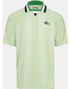Lacoste Crocodile Logo Collared Raglan Sleeve Polo Shirt - Green