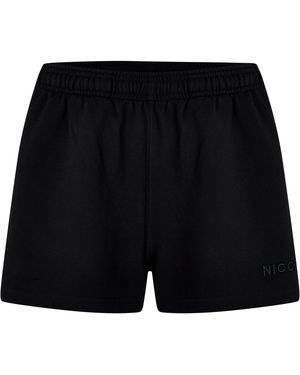 Nicce London Fleece Jogger Shorts - Black