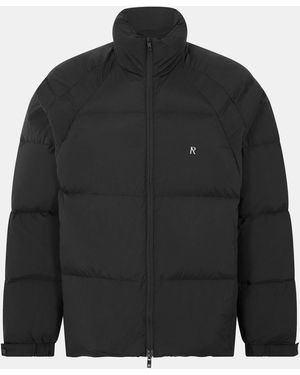Represent Quilted Insulated Medium Puffer Jacket - Black