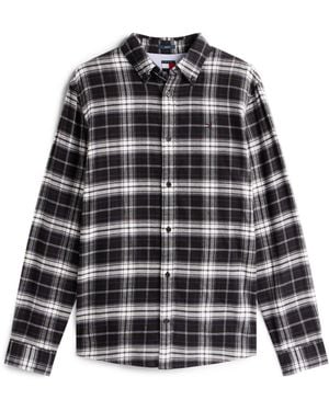 Tommy Hilfiger Tj Flannel Long Sleeve Patterned Shirt - Black