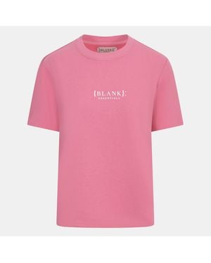 Blank Essentials Blank E Core Puff Print T-Shirt Ladies - Pink
