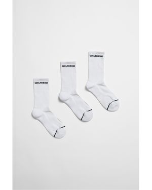 GIRLFRIEND COLLECTIVE Crw Sock 3Pk Ld61 - White