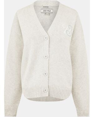 Jack Wills V-Neck Cardigan - White