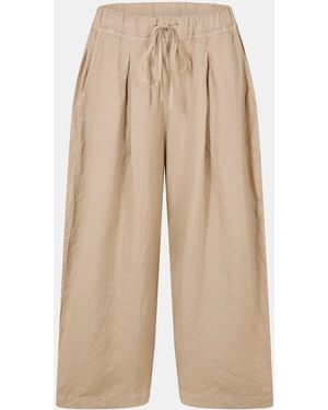 Velvet By Graham & Spencer Linen Tailored Trousers - Natural