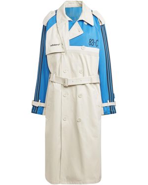 adidas Weather-Resistant Trench Coat - Blue