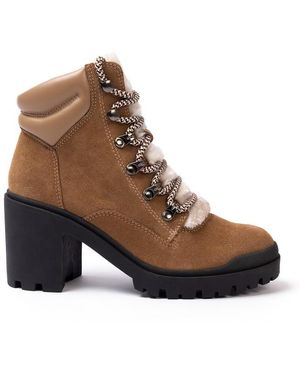 Golddigga Suede Heel Boots in Black Lyst UK