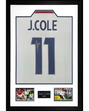 The Fan Cave Joe Cole Signed England Shirt Premium Frame - Black
