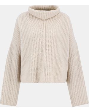 Barbour Imelda Knitted Turtle Neck Jumper - White