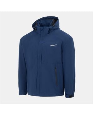 Gelert Hooded Water Resistant Windproof Waterproof Jacket - Blue