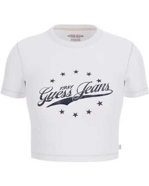 Guess Star Baby Tee - White