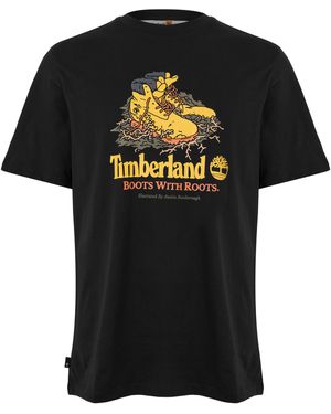 Timberland Front Boot Graphic Regular Fit T-Shirt - Black