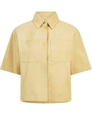 BOSS Sacarana Leather Jacket - Yellow