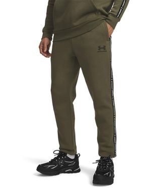 Under Armour Icon Taping Closed Hem Fleece Joggers - Green