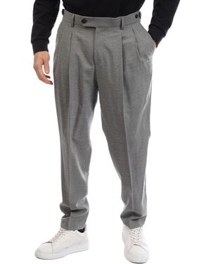 BOSS Perin Plts Double Breasted Straight Leg Trousers - Grey
