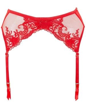 Bluebella Marseille Lace Suspender - Red
