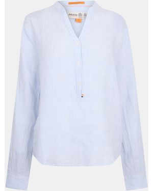 Musto Fraser Ls Linen Shirt Fw - Blue