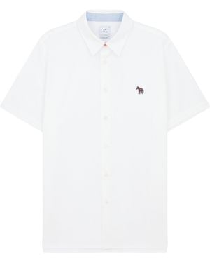 Paul Smith Short Sleeve Zebra Shirt - White