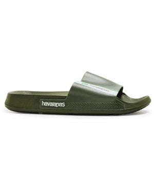 Havaianas Slide Brasil Flip Flops - Green
