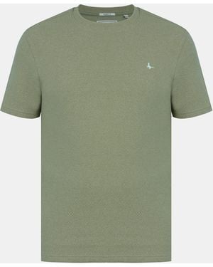 Jack Wills Jw Bubble Texture Cotton Short Sleeve Crew Neck Oversized T-Shirt - Green