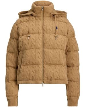 Polo Ralph Lauren Insulated Short Puffer Jacket - Natural