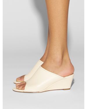 Aeyde Suzanna Wedge Heeled Sandals - White