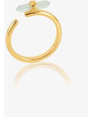 Rachel Jackson Tranquility Aquamarine Adjustable Ring - Metallic