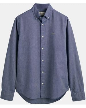 GANT Slim-Fit Classic Oxford Shirt - Blue