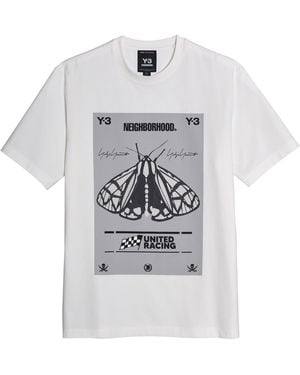 Y-3 X Neighborhood Moth Graphic T-Shirt - White