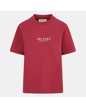 Blank Essentials Blank E Core Puff Print T-Shirt Ladies - Red