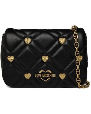 Love Moschino Sweet Studded Cross Body Bags - Black