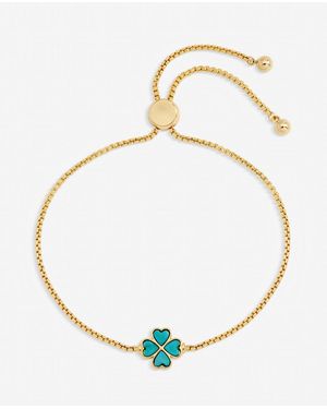 Jon Richard Plated Heart Clover Toggle Bracelet - Metallic