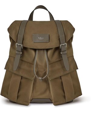 Mulberry Heritage Waxed Backpack Dark Moss - Green
