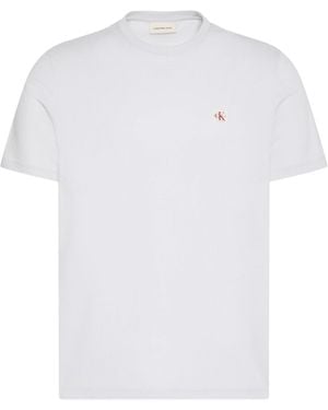 Calvin Klein Ckj Woven Box Regular Fit T-Shirt - White