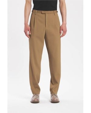 Barena Tailored Barrel Leg Trousers - Natural