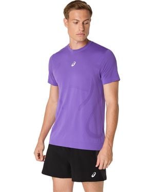Asics Road Seamless Short-Sleeve Performance Running Top - Purple