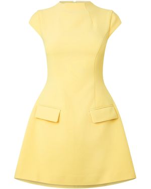 Odd Muse Cap Sleeve Mini Dress - Yellow