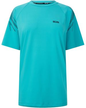Sjeng Sports Niro Tee Short Sleeve Performance Gym Top - Blue