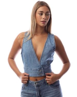 Levi's Raine Strappy Crop Tops - Blue