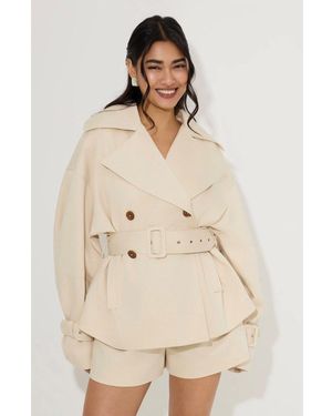 Odd Muse Trench Jacket Coat - Natural
