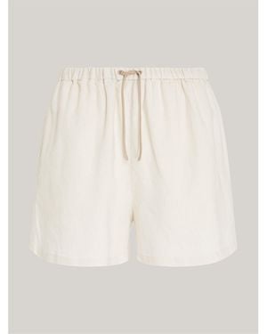 Tommy Hilfiger Linen Woven Tracksuit Shorts - White