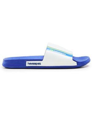Havaianas Slide Brasil Flip Flops - Blue