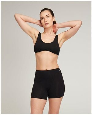 Nudea Dipped Front Bralette Organic Cotton - Black